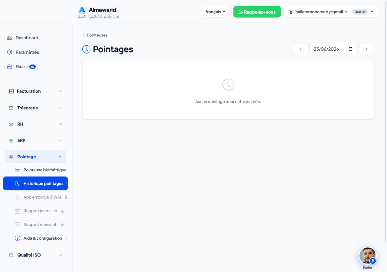 Suivre les présences au quotidien — Almawarid
